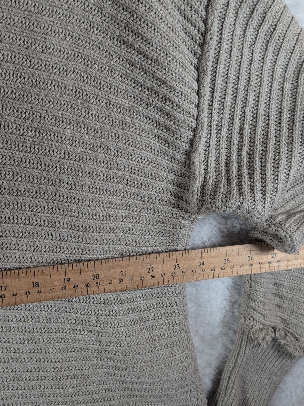 Free People Ivory Ribbed V-Neck Sweater - Picture 5 of 7